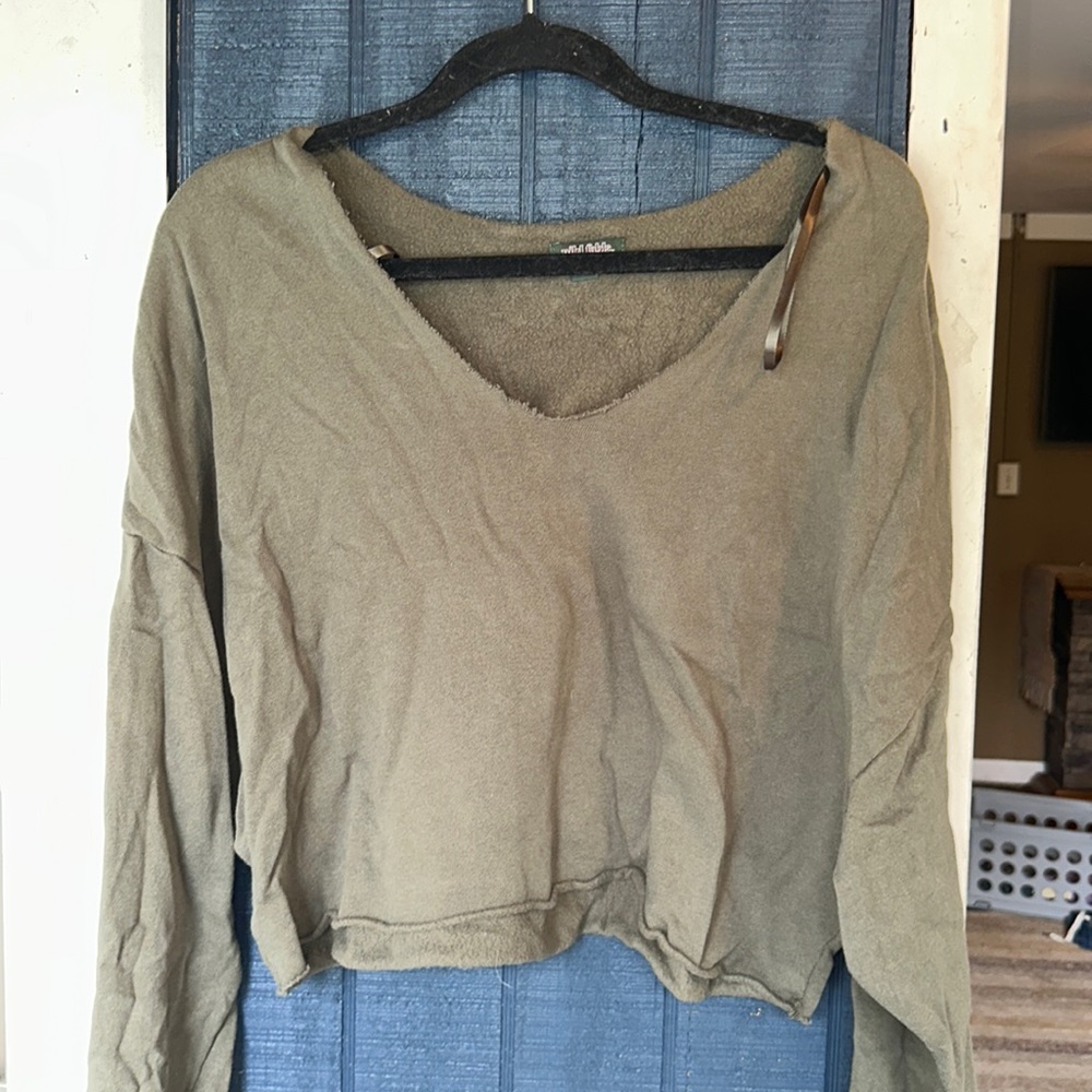 Cropped Vneck Sweater